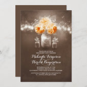 Invitation fête de fiançailles de la grange de mason rustique (Devant / Derrière)