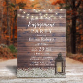 Invitation Fête de fiançailles de lanterne rustique