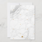 Invitation Fête de fiançailles de PixDezine Marbre/Or faux (Dos)