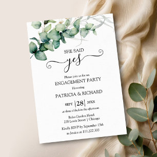 Invitation Fête de fiançailles de verdure