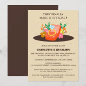 Invitation Fête de fiançailles décontractée et drôle (Devant / Derrière)