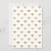 Invitation Fête de fiançailles d'émeraude et d'or (Dos)