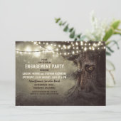 Invitation fête de fiançailles des lumières scintillantes du (Debout devant)
