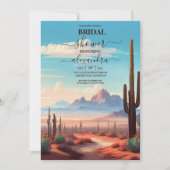 Invitation Fête de fiançailles du désert de cactus mexicain d (Devant)