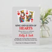 Invitation Fête de fiançailles du Roi et de la Reine de Cœur (Debout devant)