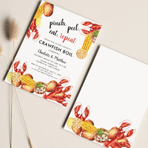 Invitation Fête de fiançailles écrevisses d'été