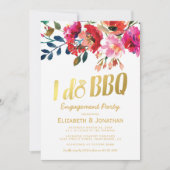 Invitation Fête de fiançailles Elegant I Do BBQ (Devant)