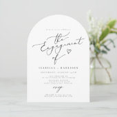 Invitation Fête de Fiançailles Élégante Script Calligraphié e (Debout devant)