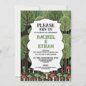 Invitation Fête de Fiançailles en Forêt Enchantée (Devant)