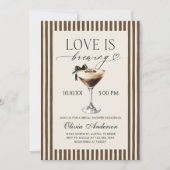 Invitation Fête de Fiançailles Espresso Martini L'Amour Est E (Devant)