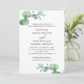 Invitation Fête de fiançailles Eucalyptus | Feuillage extérie (Debout devant)