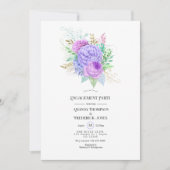 Invitation Fête de fiançailles florales au printemps (Devant)