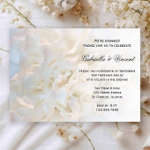 Invitation Fête de fiançailles florales blanches