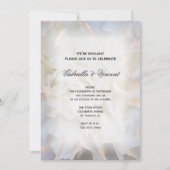 Invitation Fête de fiançailles florales de carnation blanche (Devant)