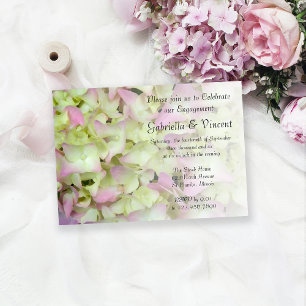 Invitation Fête de fiançailles florales de Hydrangea presque 