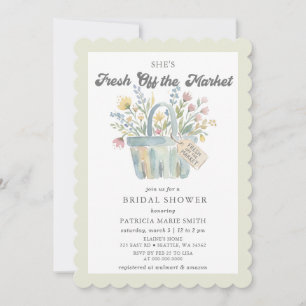 Invitation Fête de Fiançailles Fresh Off The Market Farmers M