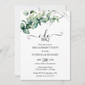 Invitation Fête de fiançailles Greenery I Do BBQ (Devant)