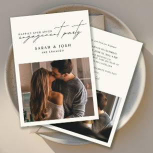 Invitation Fête de fiançailles Happily Ever After 2 Photo Cre