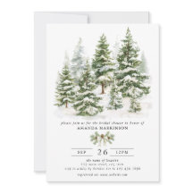 Fête de fiançailles hivernale à l'aquarelle Evergr