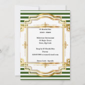 Invitation fête de fiançailles irlandaise fête shamrock trèfl (Dos)