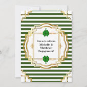 Invitation fête de fiançailles irlandaise shamrock trèfle (Devant)