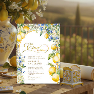 Invitation Fête de Fiançailles Italienne Florale Lemon Ciao T