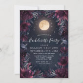 Invitation Fête de Fiançailles Jardin de Minuit sous la Lune (Devant)