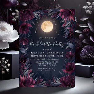 Invitation Fête de Fiançailles Jardin de Minuit sous la Lune
