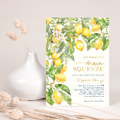 Invitation Fête de fiançailles Lemon Blue