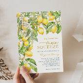 Invitation Fête de fiançailles Lemon Blue