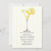 Invitation Fête de fiançailles Main Squeeze Lemon Martini (Devant)