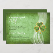 Invitation Fête de fiançailles mariage irlandaise (Devant / Derrière)