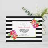 Invitation Fête de fiançailles mariage noir (Debout devant)