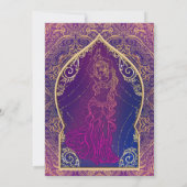 Invitation Fête de fiançailles marocaine danse du ventre en o (Dos)