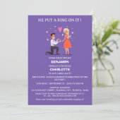 Invitation Fête de fiançailles mignonne et drôle (Debout devant)