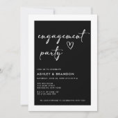 Invitation Fête de Fiançailles Moderne (Devant)