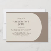Invitation Fête de fiançailles moderne minimal bloc de couleu (Devant)