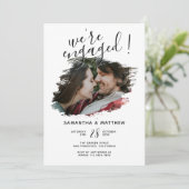 Invitation Fête de fiançailles Moderne Rustique Boho (Debout devant)