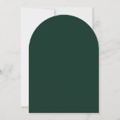 Invitation Fête de fiançailles moderne sous une arche vert ém (Dos)