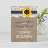 Invitation Fête de fiançailles ou douche de tournesols en toi (Debout devant)