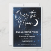 Invitation Fête de Fiançailles Over The Moon (Devant)