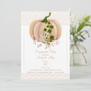 Invitation Fête de fiançailles Peach Blush Pumpkin COUP DE FO