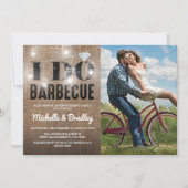 Invitation Fête de fiançailles photo Rustic I DO BBQ (Devant)