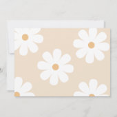 Invitation Fête de Fiançailles Retro Daisy Éperdue & Fiancée  (Dos)