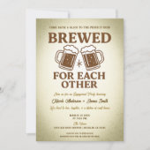 Invitation Fête de fiançailles rétro de bière artisanale bras (Devant)
