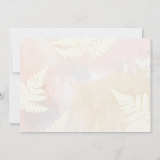 Invitation Fête de fiançailles rose pâle (Dos)