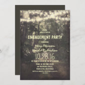 Invitation fête de fiançailles rustique (Devant / Derrière)