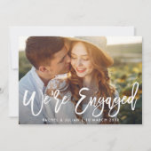 Invitation Fête de fiançailles rustique branchée (Devant)