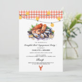 Invitation Fête de fiançailles Rustique Crawfish Boil (Debout devant)