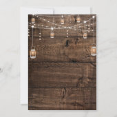 Invitation Fête de Fiançailles Rustique en Bois (Dos)